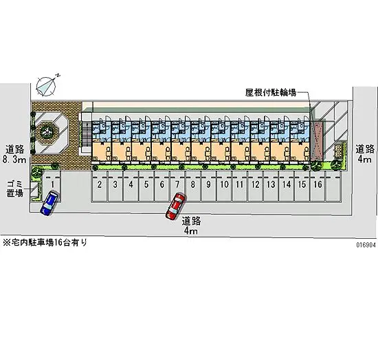 ★手数料０円★伊勢崎市新栄町　月極駐車場（LP）